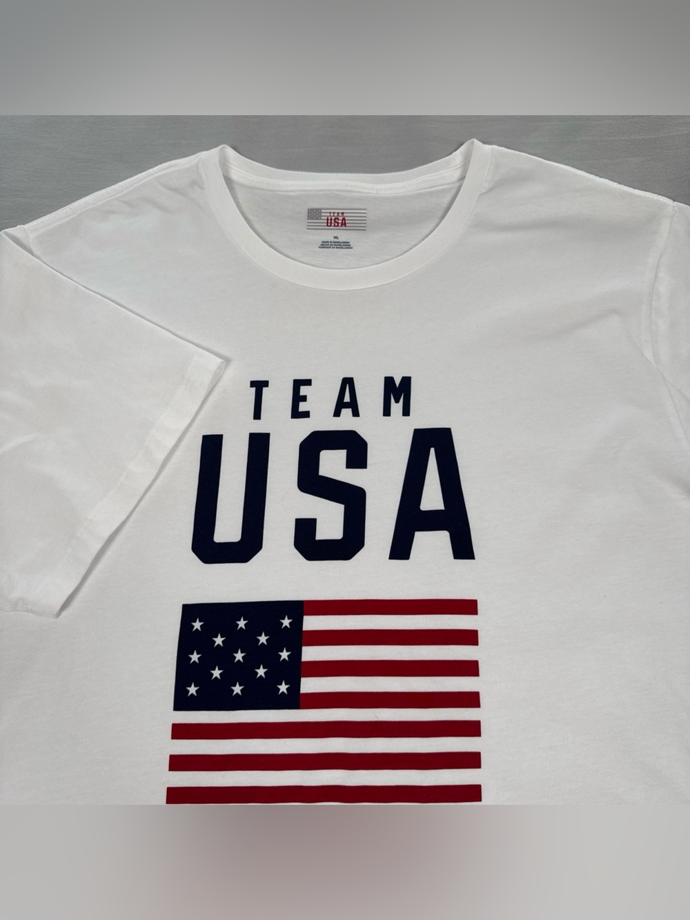 US Olympic Team Apparel White "Team USA" Short Sleeve T-Shirt Women's Size XL